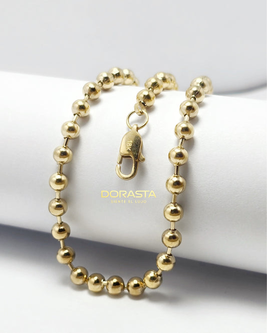 Cadena Militar para Hombre en Oro Laminado Premium – 65 cm