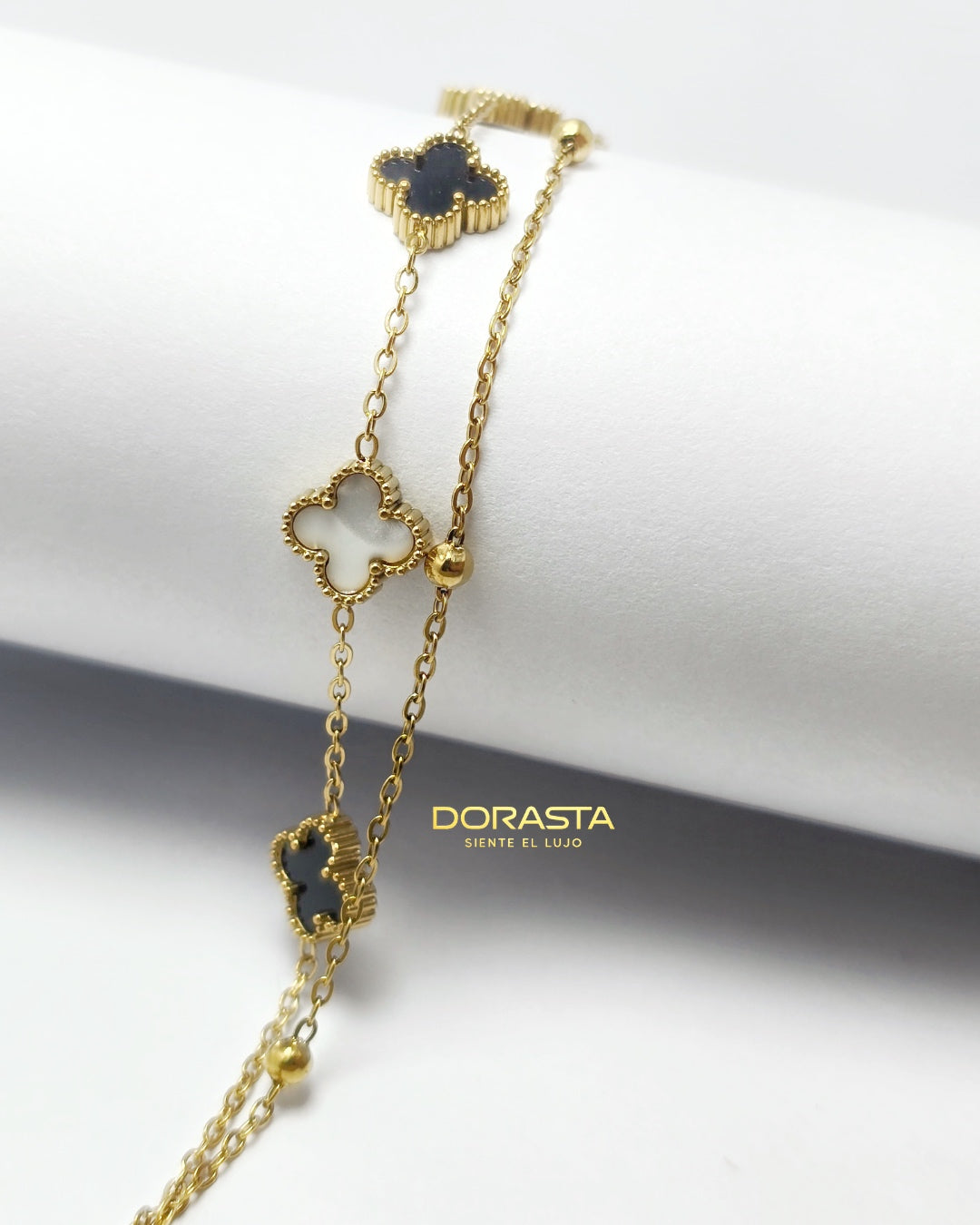 Pulsera Trébol para Dama en Oro Laminado Premium
