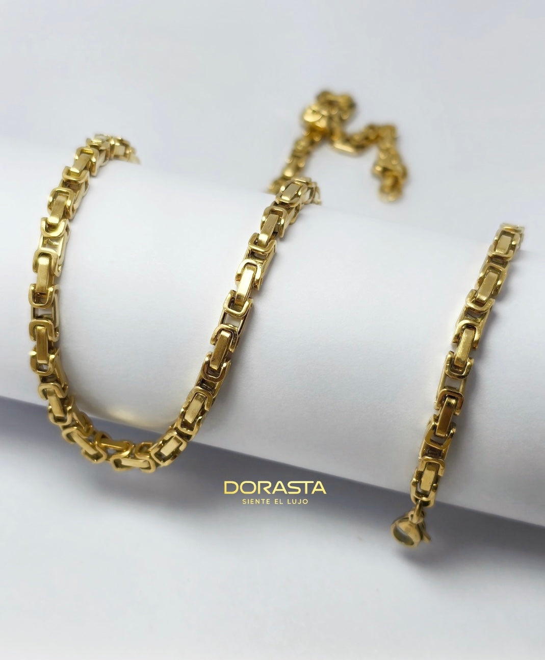 Cadena Rústica para Dama en Oro Laminado Premium – 45 cm