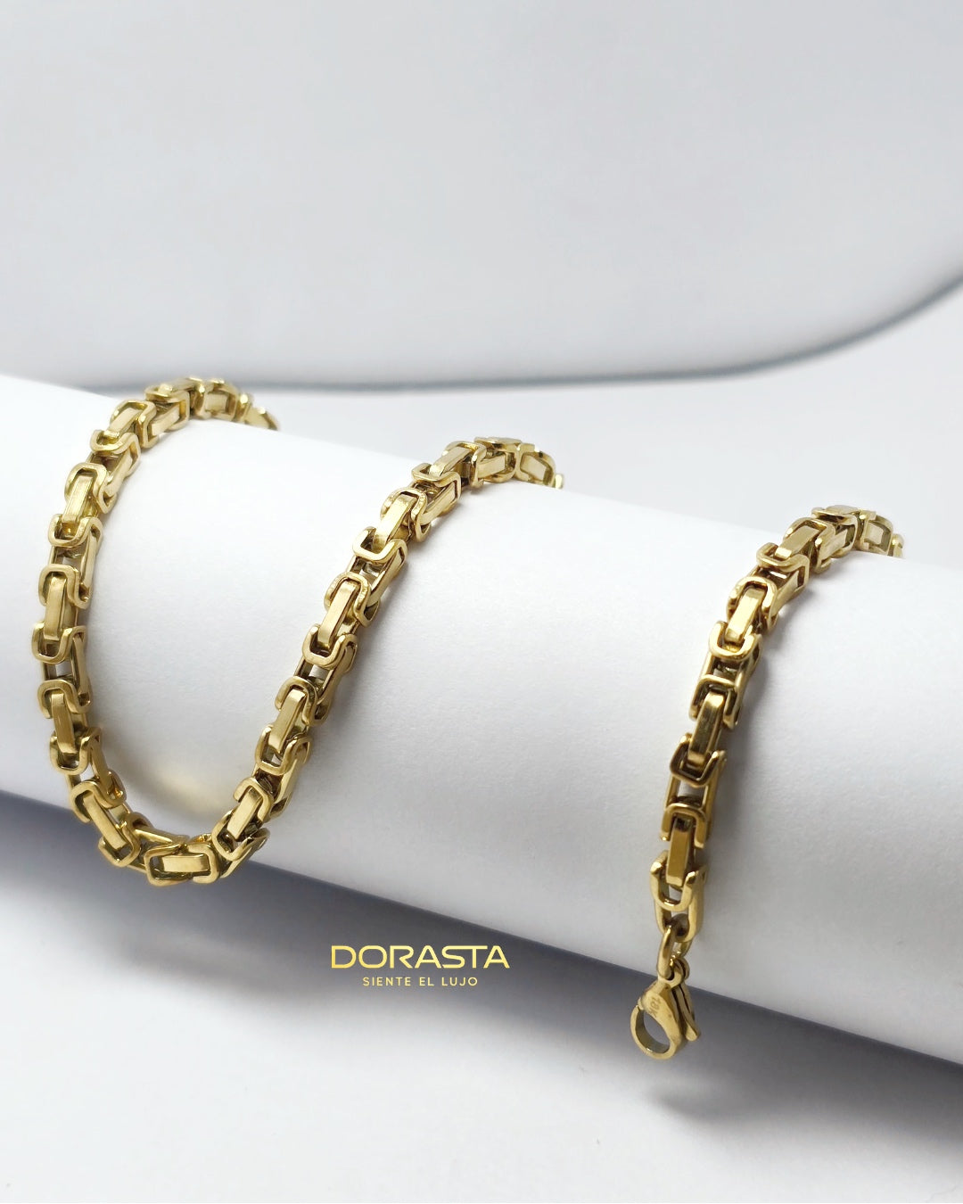 Cadena Rústica para Dama en Oro Laminado Premium – 45 cm